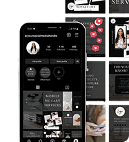 level up your notary business on social media social media posts + story kit removebg preview